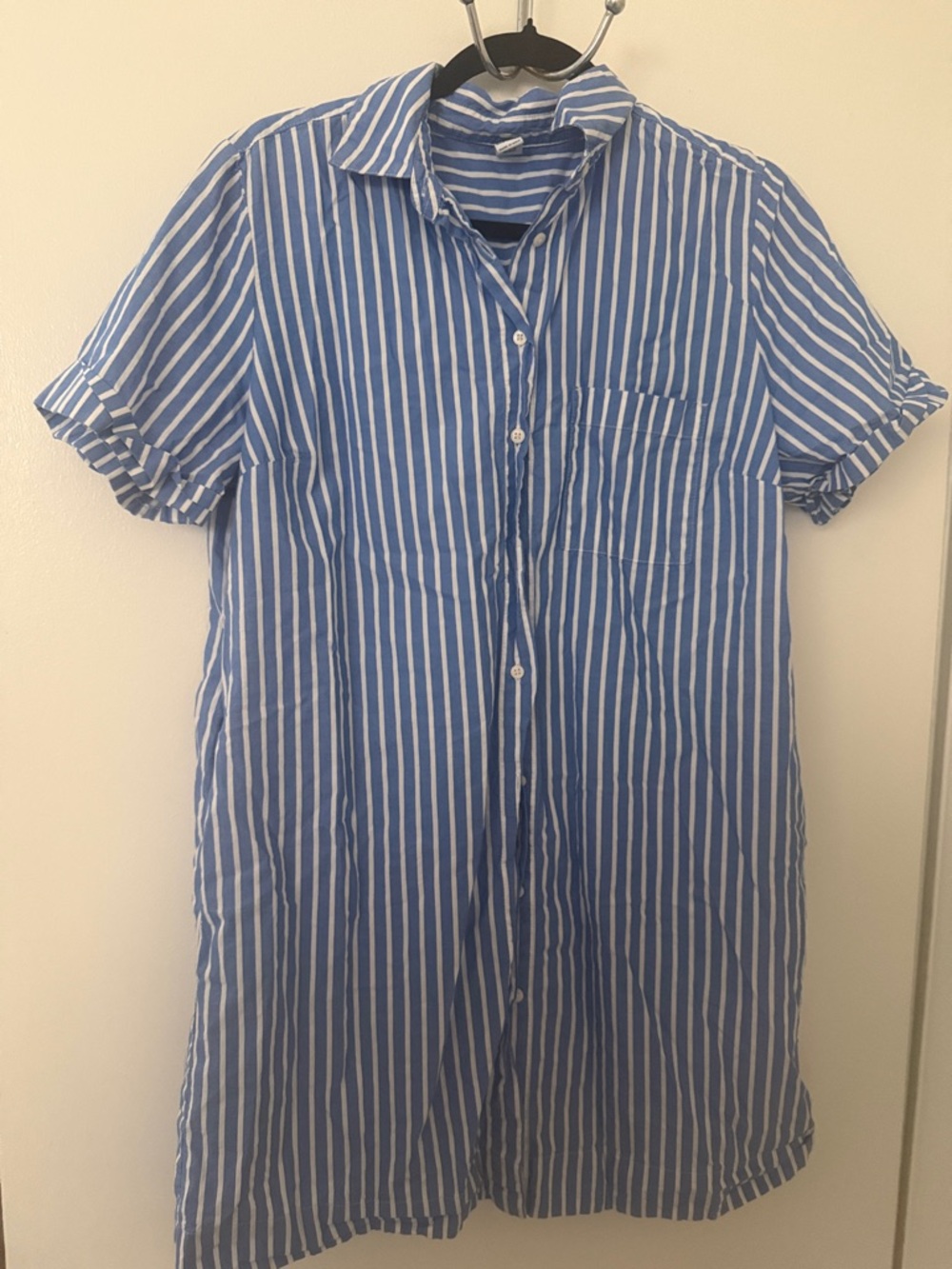Old Navy Blue and White Striped Mini Dress